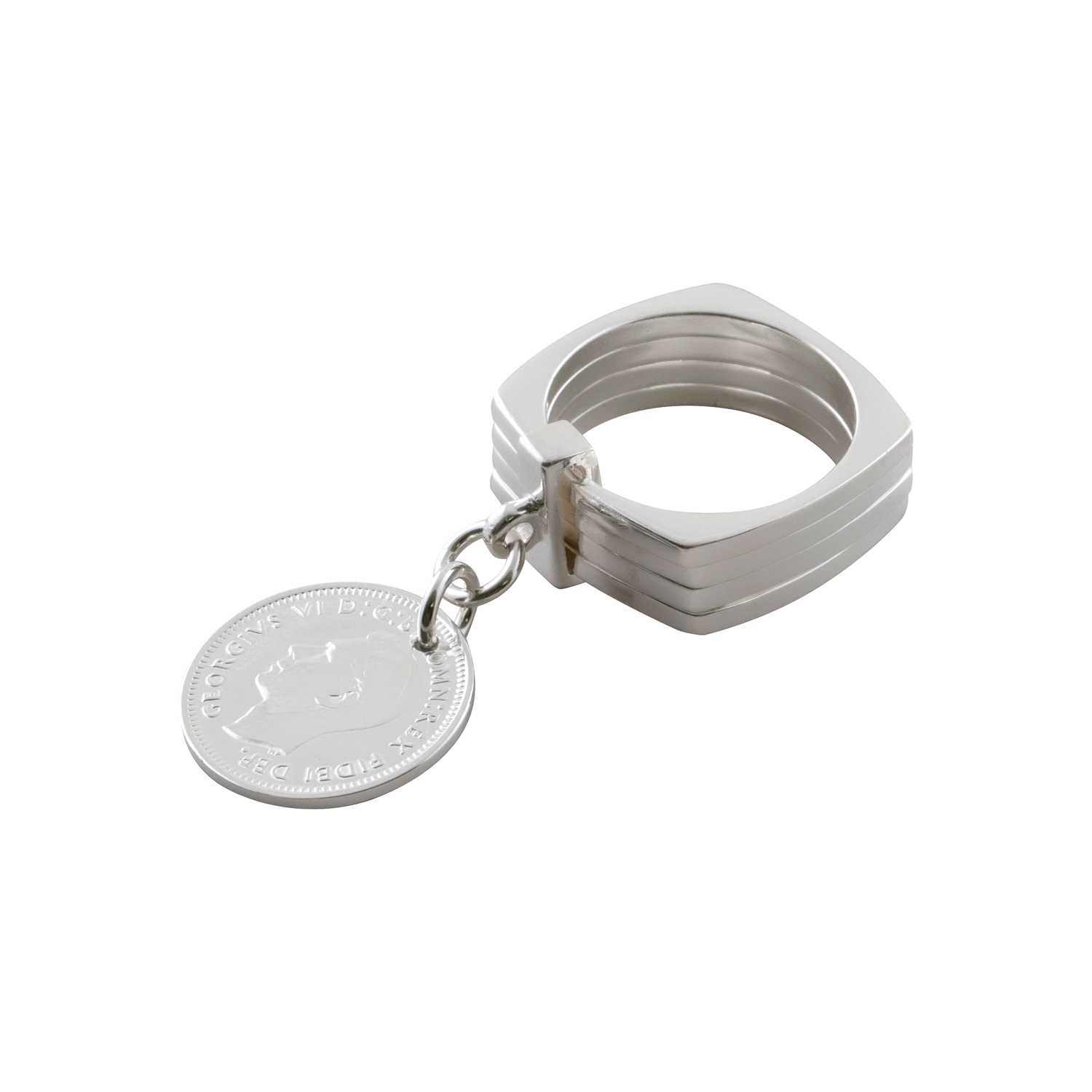 4 STACK COIN RING