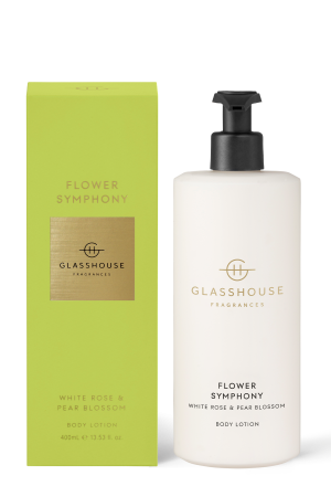 FLOWER SYMPHONY WHITE ROSE & PEAR BLOSSOM 400mL Body Lotion