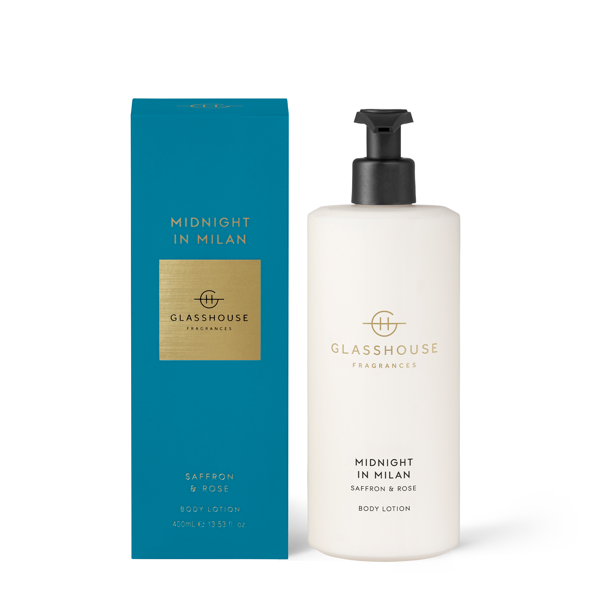 MIDNIGHT IN MILAN SAFFRON & ROSE 400mL Body Lotion