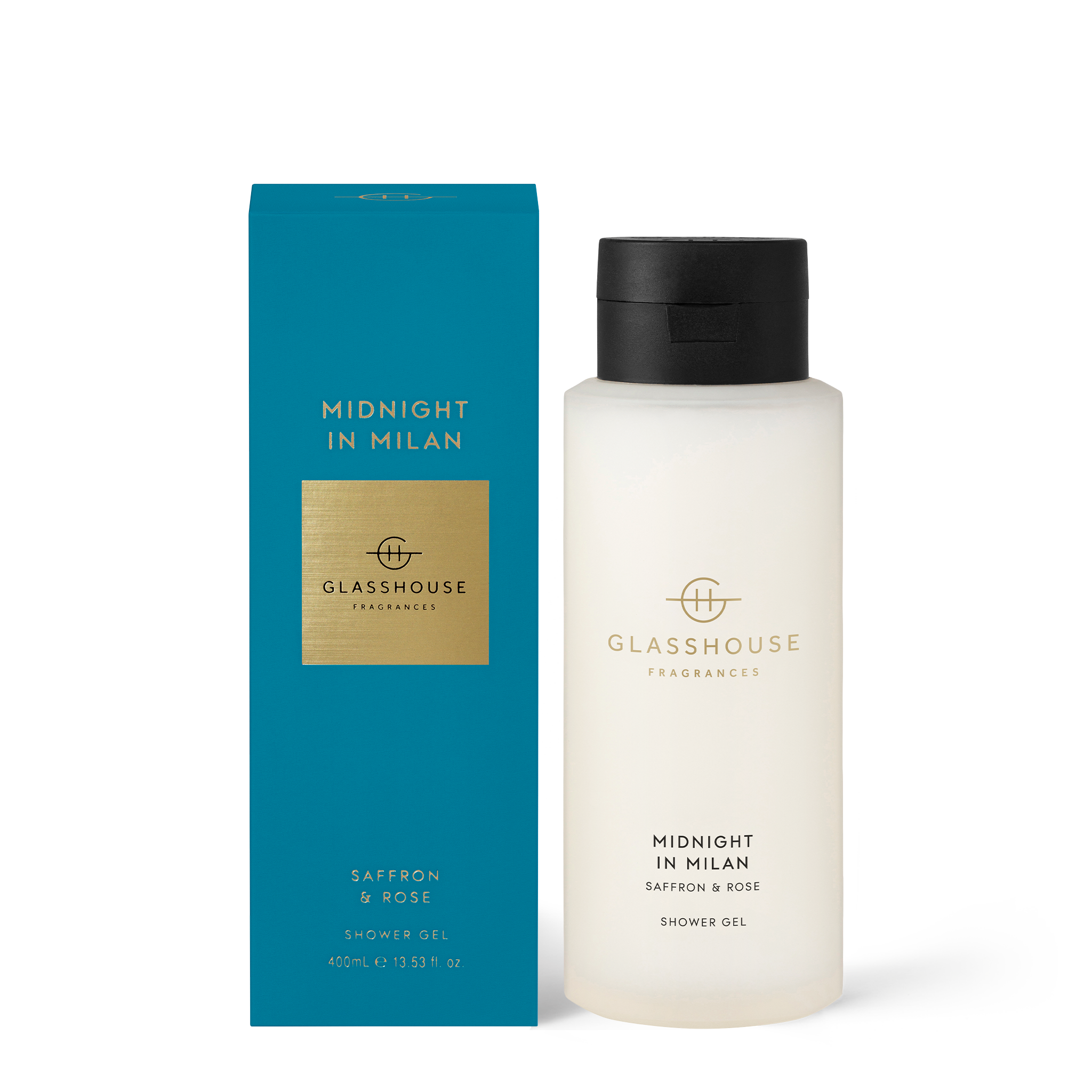 MIDNIGHT IN MILAN SAFFRON & ROSE 400mL Shower Gel