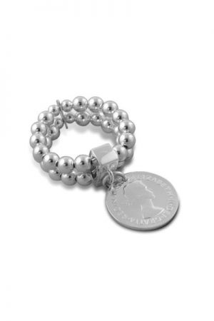 2-STRAND STRETCHY RING WITH COIN
