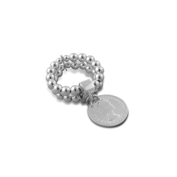 2-STRAND STRETCHY RING WITH COIN