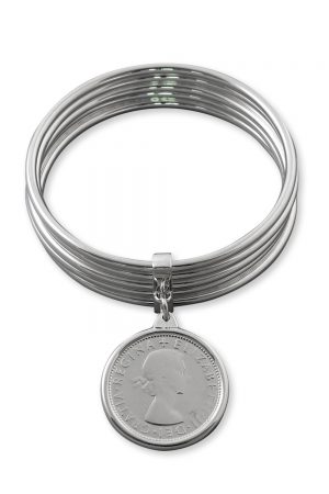 5-STACK (3MM) BANGLE WITH FLORIN