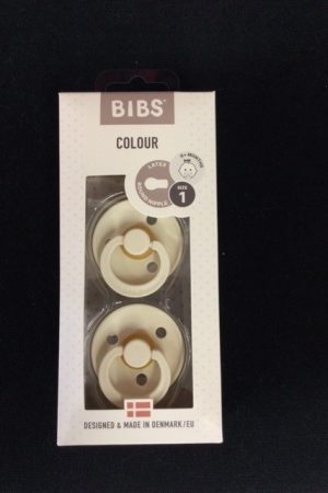 Bibs 2 pack Dummies - Ivory size 1